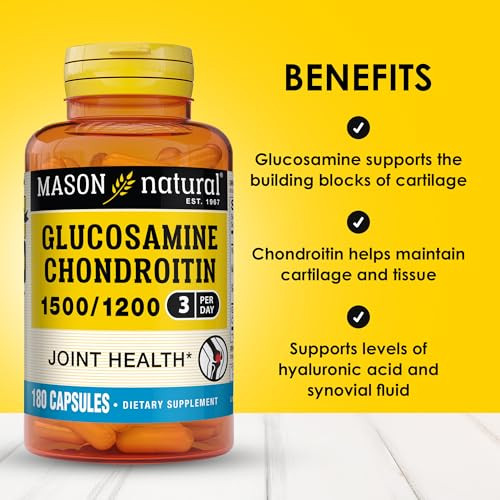 MASON NATURAL Glucosamine Chondroitin 1500/1200 3 Per Day with Vitamin C
