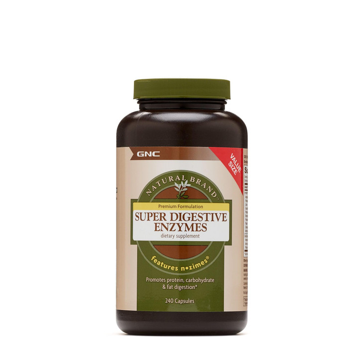 GNC Natural Brand Super Digestive Enzymes, Supports Protein, Carbohydrate