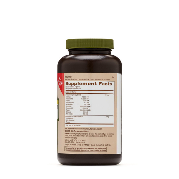 GNC Natural Brand Super Digestive Enzymes, Supports Protein, Carbohydrate