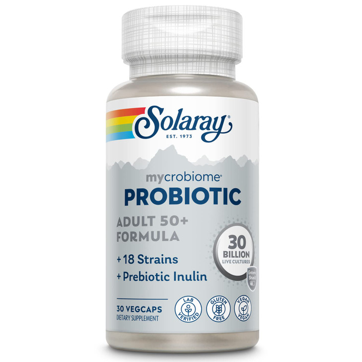 SOLARAY Mycrobiome Probiotic Adult 50 Plus Formula, Probiotics for Women