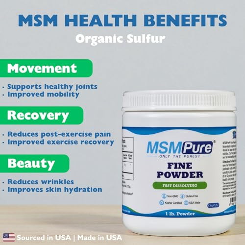 KALA HEALTH MSMPure Fast Dissolving Fine MSM Powder Crystals