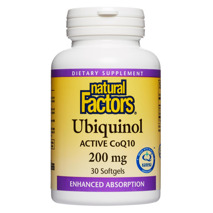 Natural Factors Ubiquinol 200 mg - Supports Heart Health & Natural Vitality