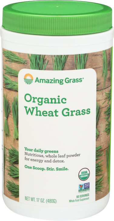 Amazing Grass Wheat Grass Powder: 100% Whole-Leaf Wheat Grass Powder for Energy