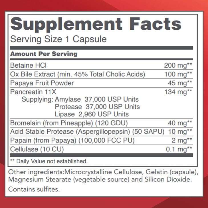 PROTOCOL FOR LIFE BALANCE Enzymes-HCl - Digestive Enzymes with Bromelain