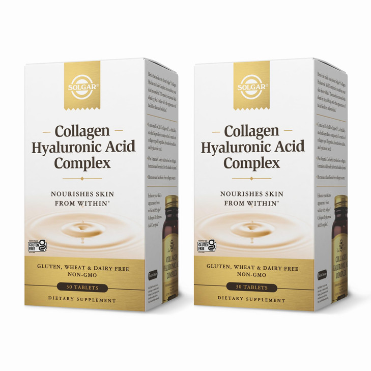 Solgar Collagen Hyaluronic Acid Complex - 30 Tablets, Pack of 2