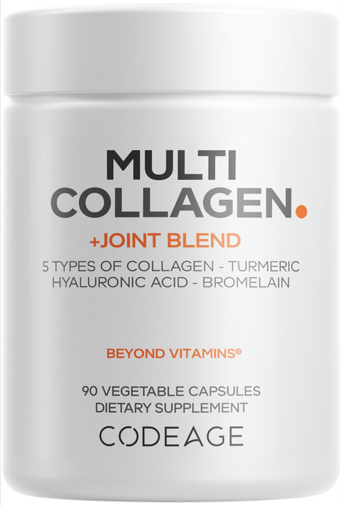 Codeage Multi Collagen Protein + Joint Blend Supplement, Hyaluronic Acid