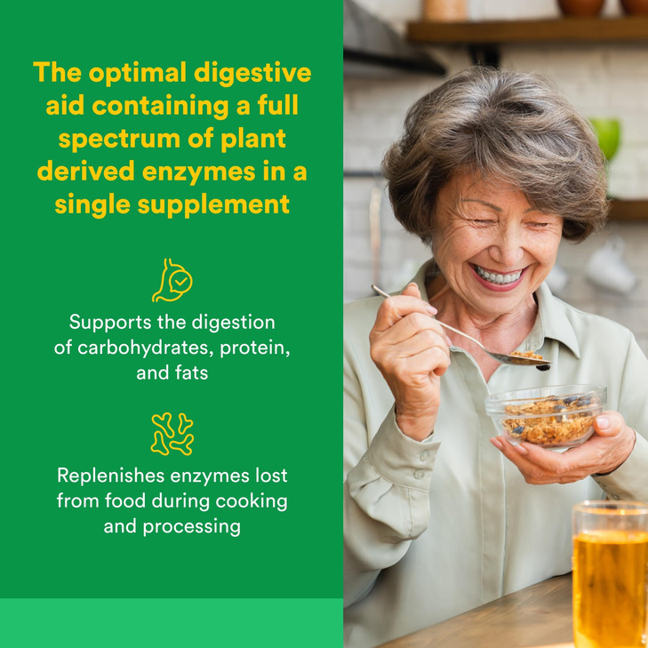 Natural Factors, High Potency Multi Enzyme Vegetarian Formula, Plant-Based