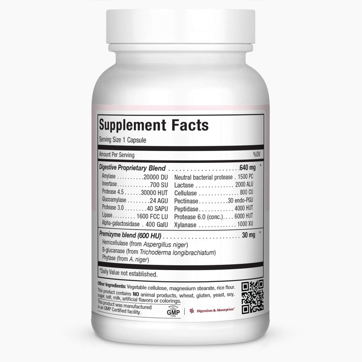 Digestive Enzymes Supplement - Plant-Based Digestive Enzymes for Women & Men