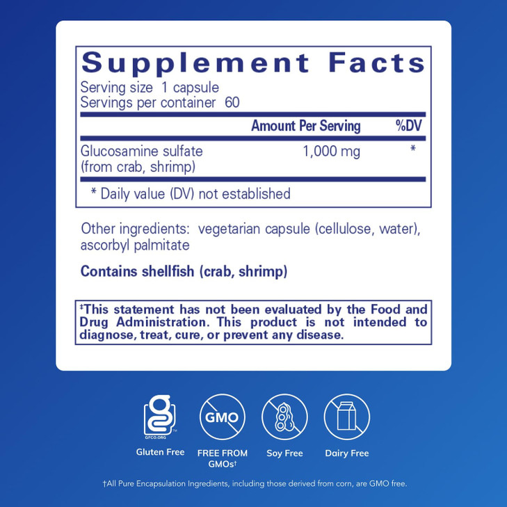 Pure Encapsulations Glucosamine Sulfate 1,000 mg