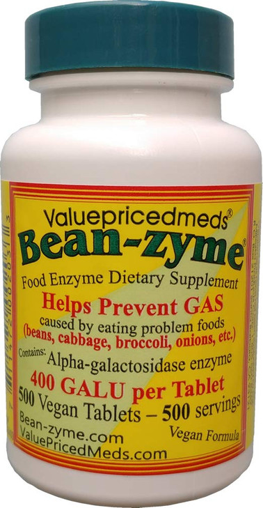ValuePricedMeds Bean-Zyme Gas Relief for Adults Extra Strength (500 ct) is 400