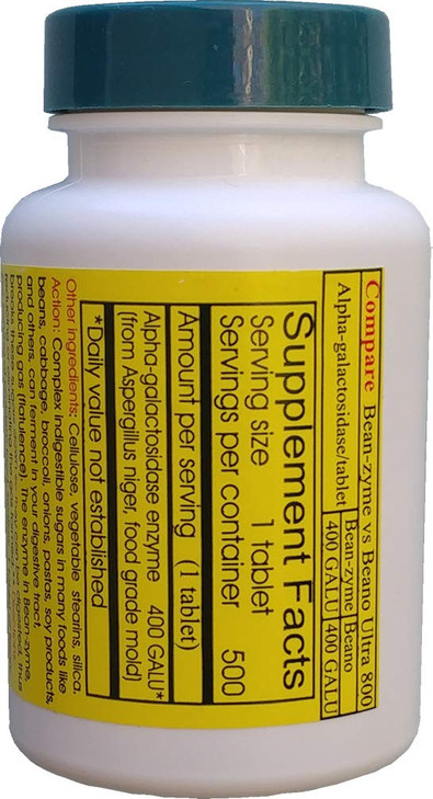 ValuePricedMeds Bean-Zyme Gas Relief for Adults Extra Strength (500 ct) is 400
