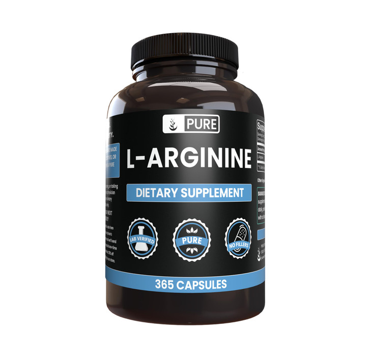 Pure Original Ingredients L-Arginine (730 Capsules) No Magnesium Or Rice