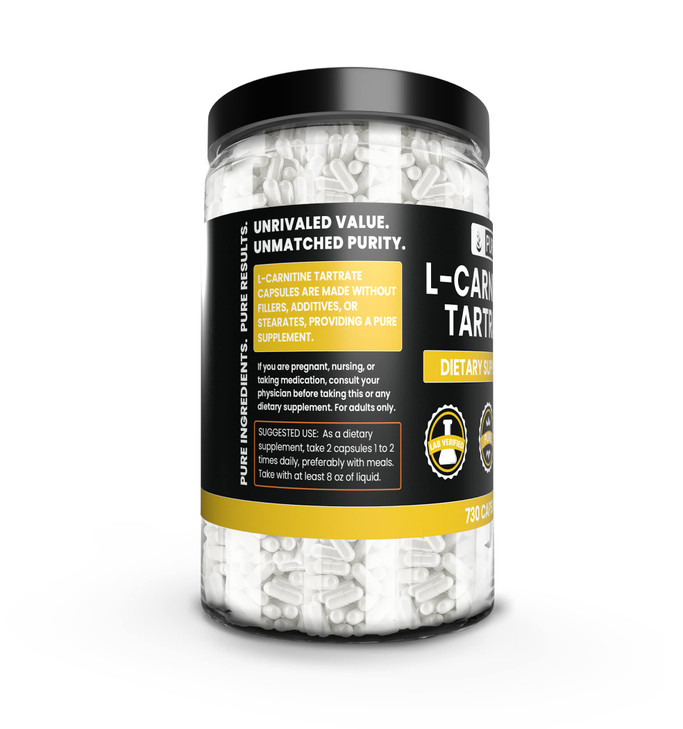Pure Original Ingredients L-Carnitine L-Tartrate (730 Capsules) No Magnesium Or