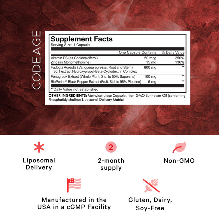 Codeage Liposomal Fadogia Agrestis 600mg Supplement