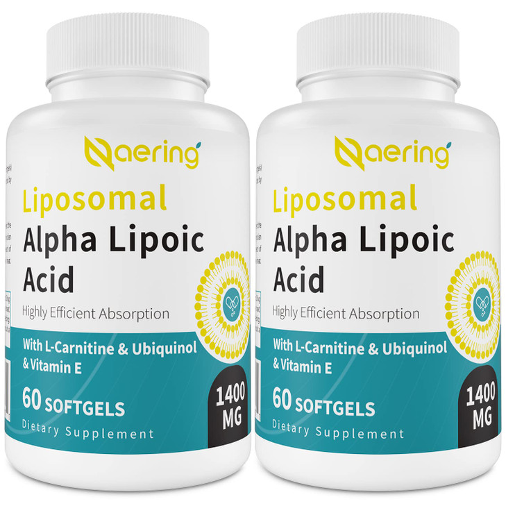 Naering Liposomal Alpha Lipoic Acid 1400mg Softgels, ALA Supplement