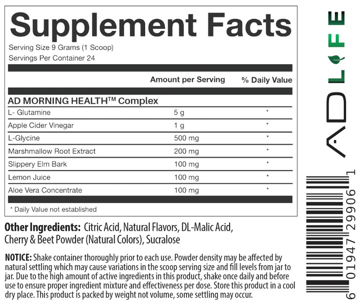 Project AD Life Good Morning Detox and Performance Drink, Naturally Flavored