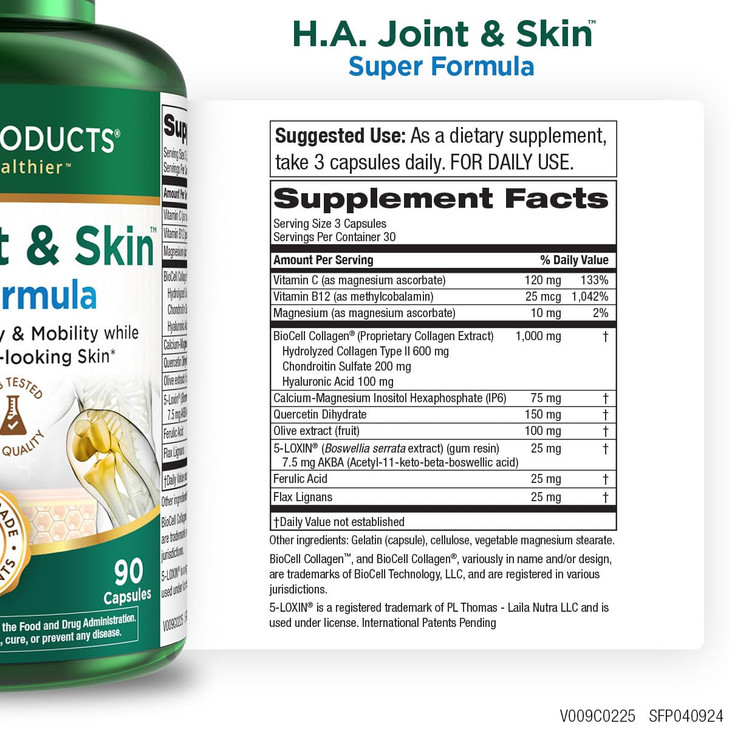 Purity Products H.A. Joint and Skin Super Formula Biocell Collagen w/Hyaluronic