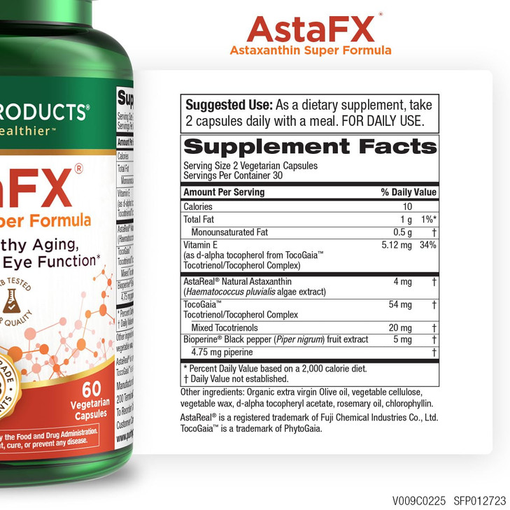 Purity Products AstaFX Astaxanthin Antioxidant Super Formula from Clinically