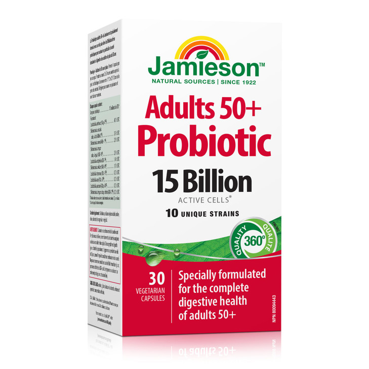 Jamieson Adult 50+ Probiotic Complex, 15 Billion, 30 vegi caps
