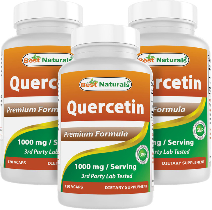 Best Naturals Quercetin 1000 mg/Serving 120 Veggie Capsules (120 Count (Pack