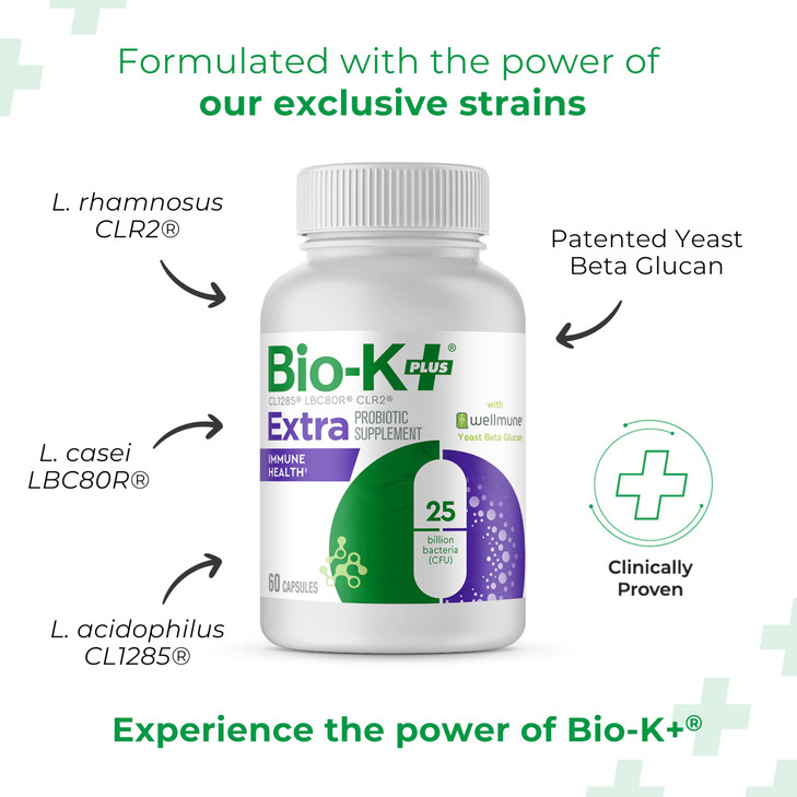 Bio K+ Vegan Probiotics for Immune Health, with Wellmune