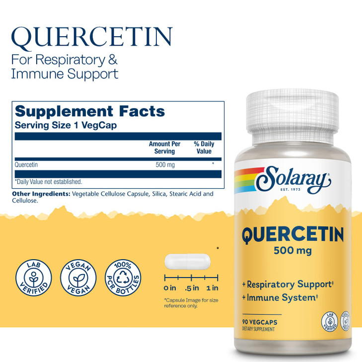 Quercetin 500mg Solaray 90 Caps (Pack of 2)