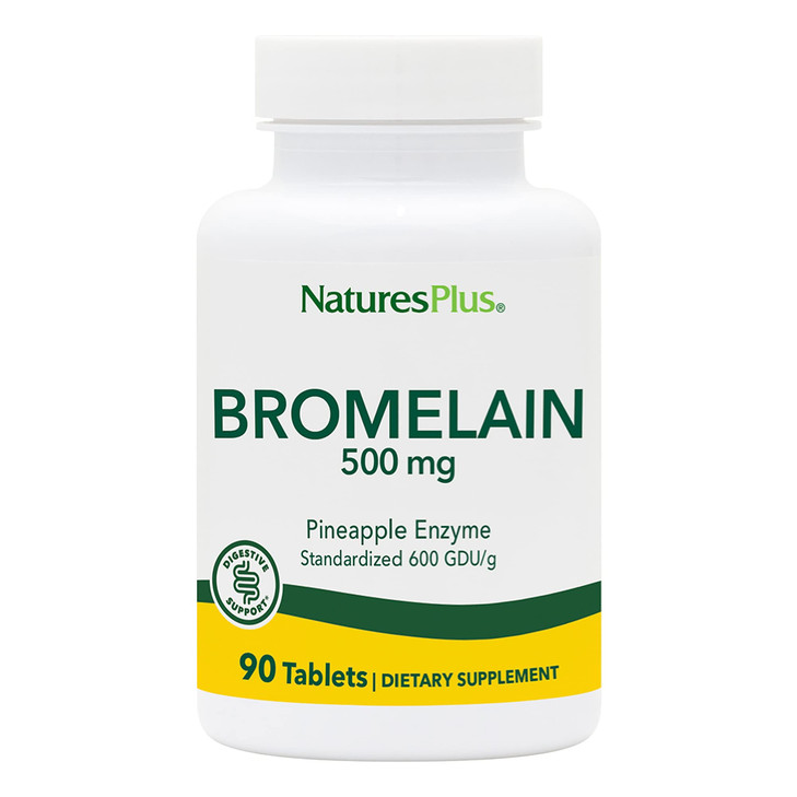 NaturesPlus Bromelain - 500 mg, 90 Vegetarian Tablets