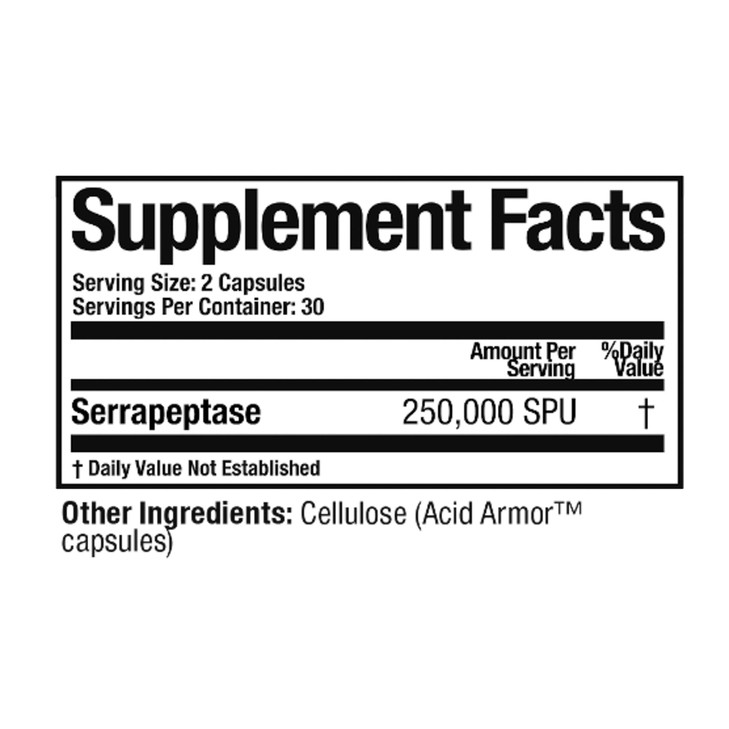 Arthur Andrew Medical, Serretia, Serrapeptase Formula for Muscle and Sinus