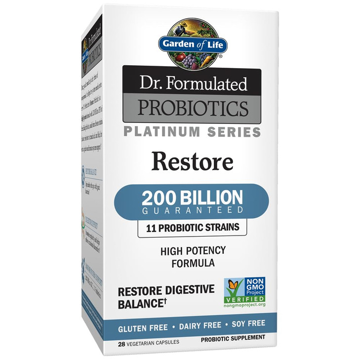 Garden of Life Dr. Formulated Probiotics Platinum Series Restore 200 Billion CFU