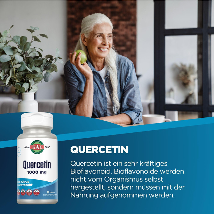 KAL Quercetin 1000mg Immune Support Supplement, Bioflavonoids for Immune Defense