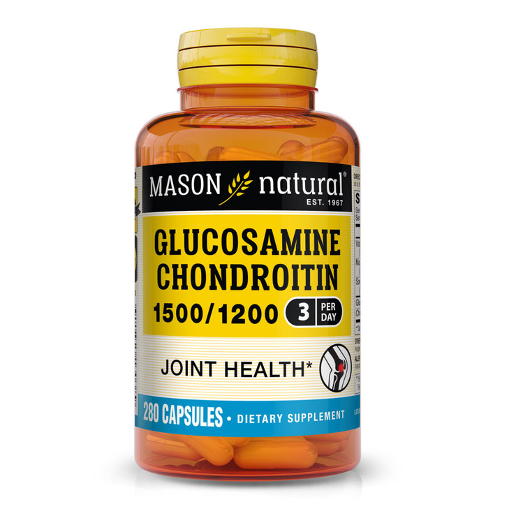 MASON NATURAL Glucosamine Chondroitin 1500/1200 with Vitamin C, Supports Joint