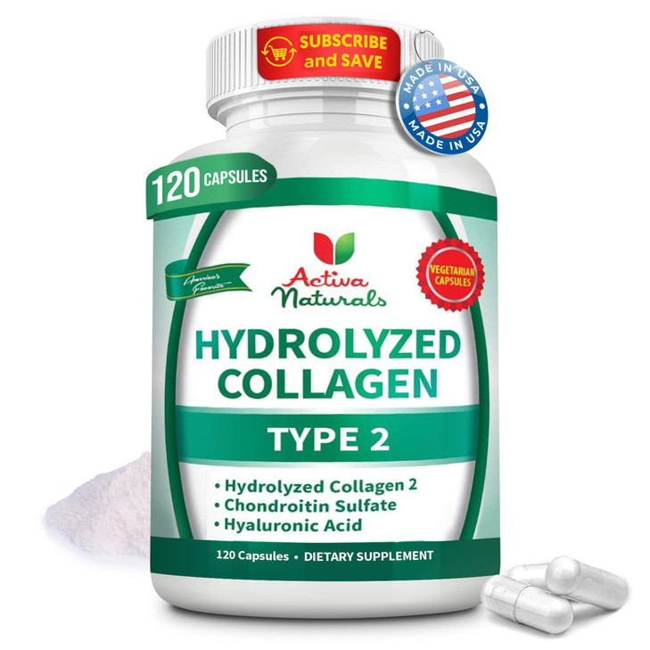 Activa Naturals Collagen Type 2 Hydrolyzed Supplement with Chondroitin