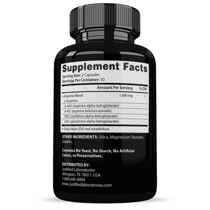 Justified Laboratories (3 Pack Savage Grow Max 1600MG Advanced Men's Heath