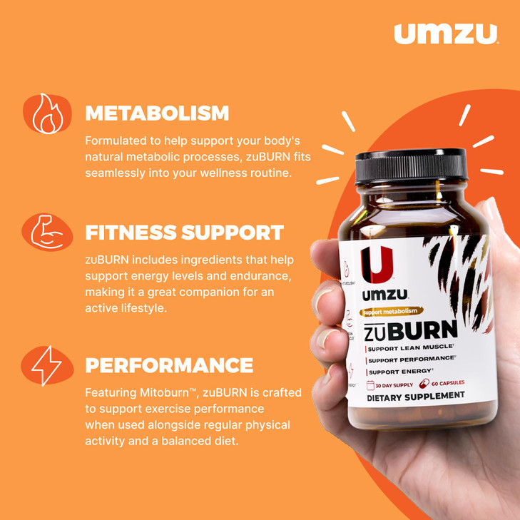 UMZU ZuBurn Energy Support Supplement, (30 Day Supply)