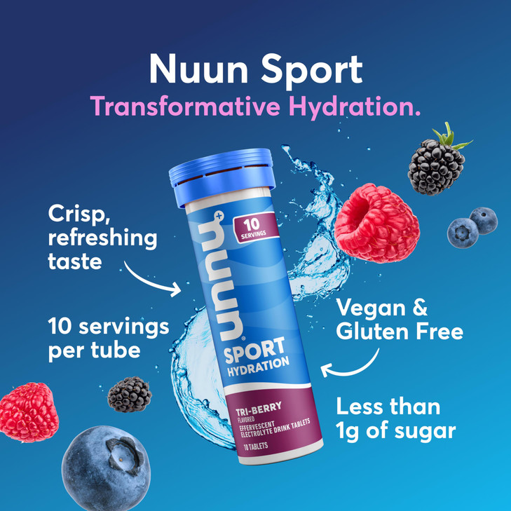 Nuun, Electrolyte Drink Tabs Tri Berry, 8 Count, 1.9 Ounce