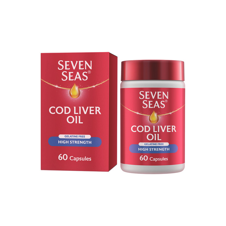 Seven Seas Cod Liver Oil High Strength With Omega 3 Plus Vitamins D & E 120