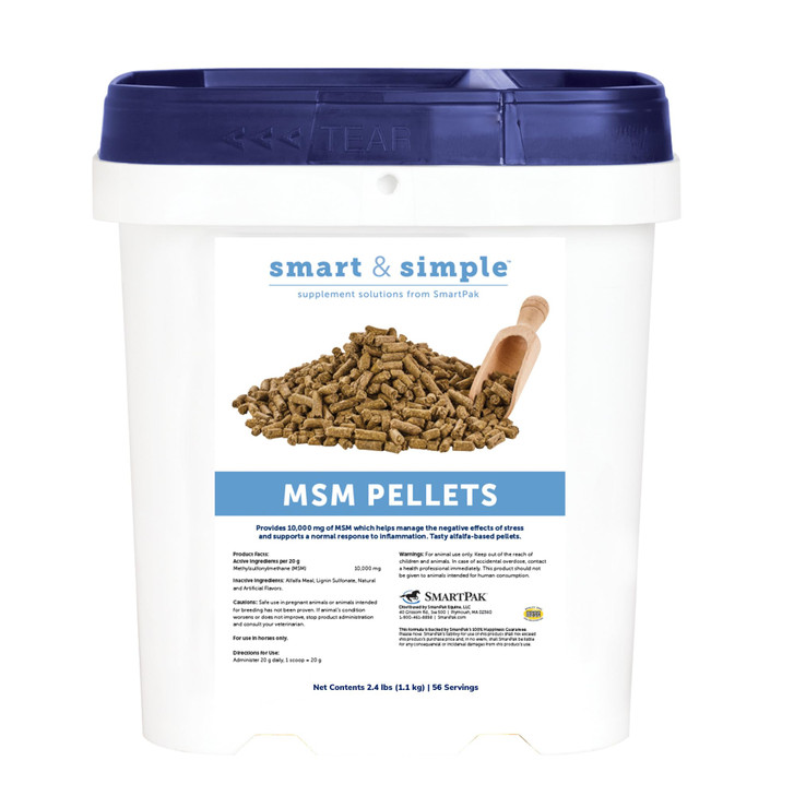 SmartEquine Smart & Simple MSM Pellets - Helps Manage Effects of Stress