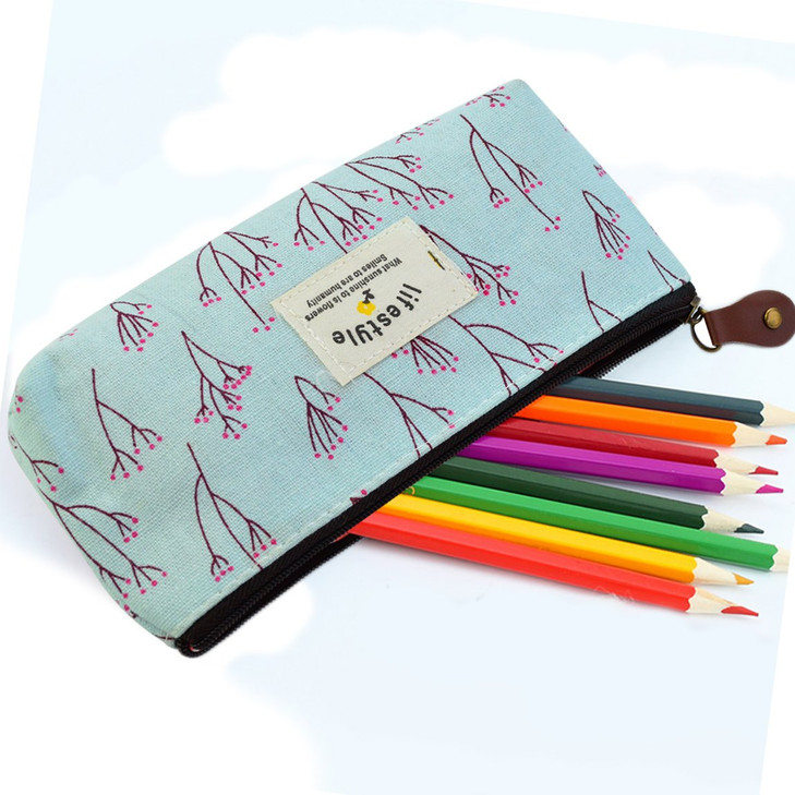 Miayon Countryside Flower Floral Pencil Pen Case Cosmetic Makeup Bag Set of 3 by Miayon