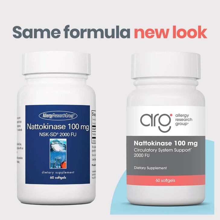 Allergy Research Group - Nattokinase Supplement NSK-SD 2000 FU, 100mg