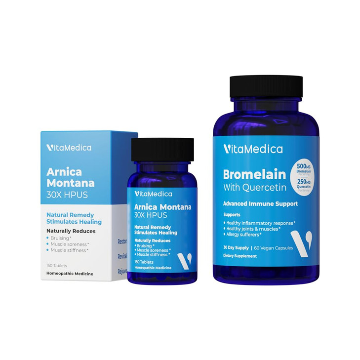 VitaMedica - Arnica Montana 30X and Bromelain with Quercetin Bundle