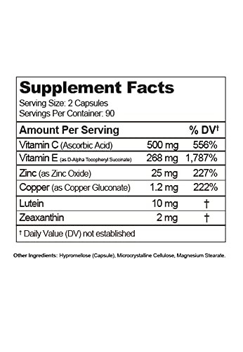 Visual Advantage Macular Support Formula for Eye Health - 180 Count