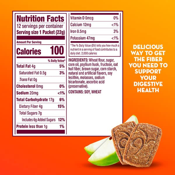 Metamucil, Fiber Thins, Daily Psyllium Husk Fiber Supplement, Supports Digestive