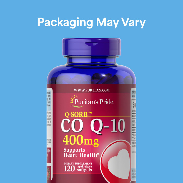 Puritan's Pride Coenzyme CoQ10 400mg, Dietary Supplement for Heart Health, Blood