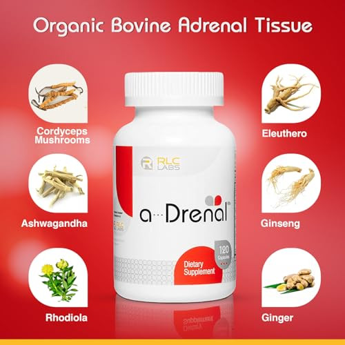 RLC Labs a-Drenal, 120 Capsules