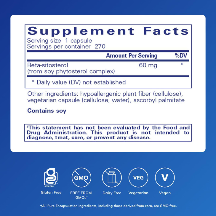Pure Encapsulations Beta-Sitosterol - Supplement for Urinary Flow and Health*