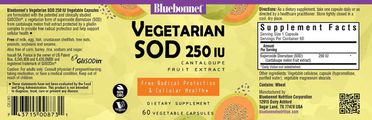 Blue Bonnet Super Fruit Extra Strength Cantaloupe Melon Fruit Extract 250IU Per