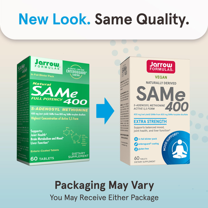 Jarrow Formulas SAMe Supplement 400 mg - 60 Tablets