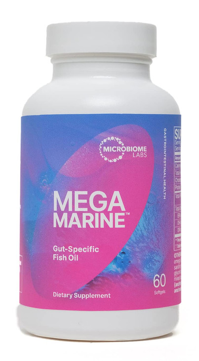 Microbiome Labs MegaMarine Omega 3 Fish Oil Supplements