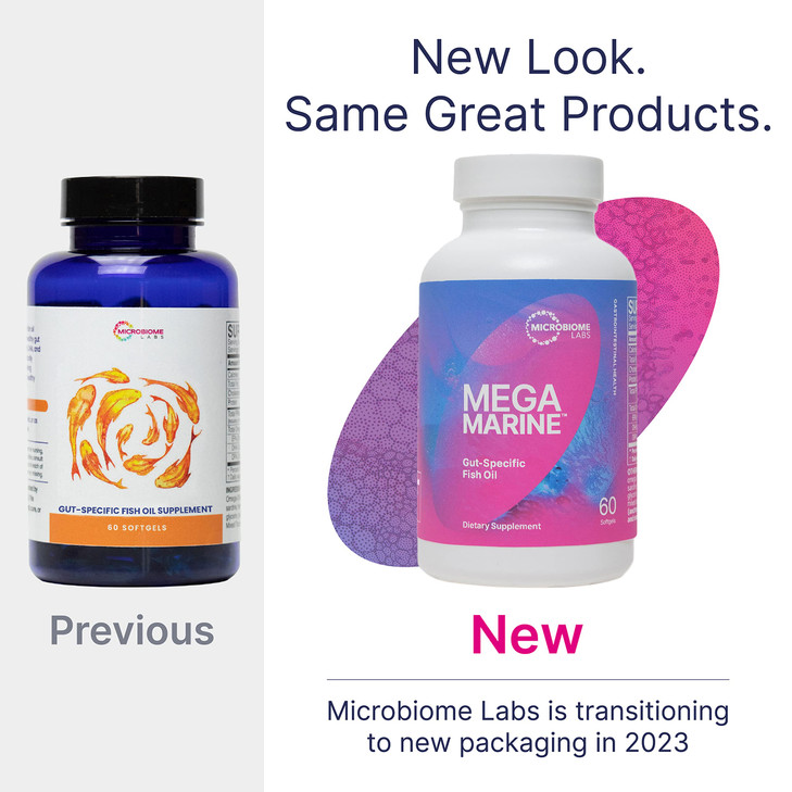 Microbiome Labs MegaMarine Omega 3 Fish Oil Supplements