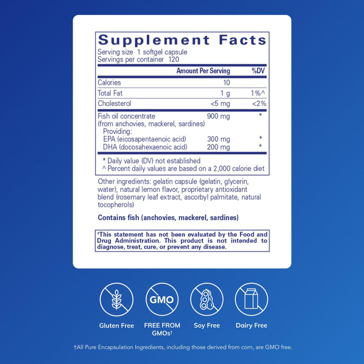 Pure Encapsulations EPA/DHA with Lemon